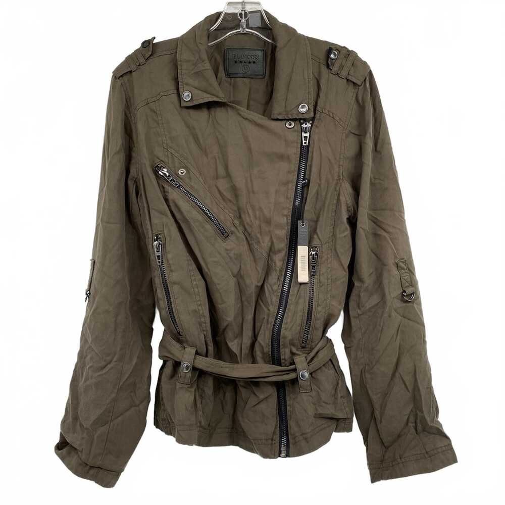 Blank NYC Green Beat the Clock Belted Zip-Up Jacket | Womens M